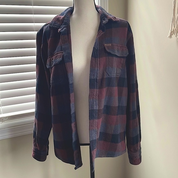 Orvis Maroon and black thick flannel - Picture 1 of 4
